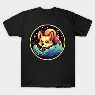 Starry Waves of Cuteness: Cute Dog T-Shirt